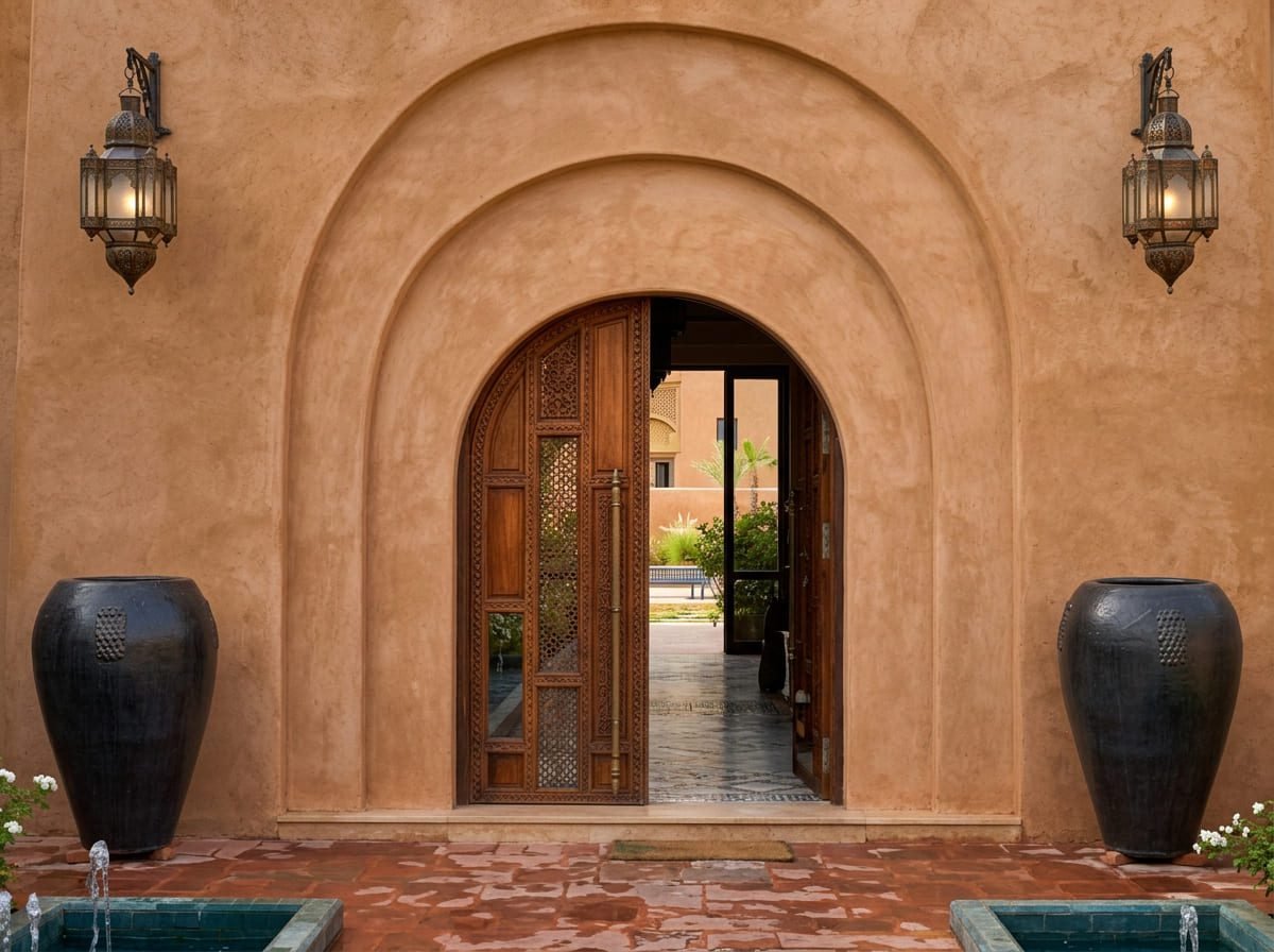 Entrée de villa à Marrakech
