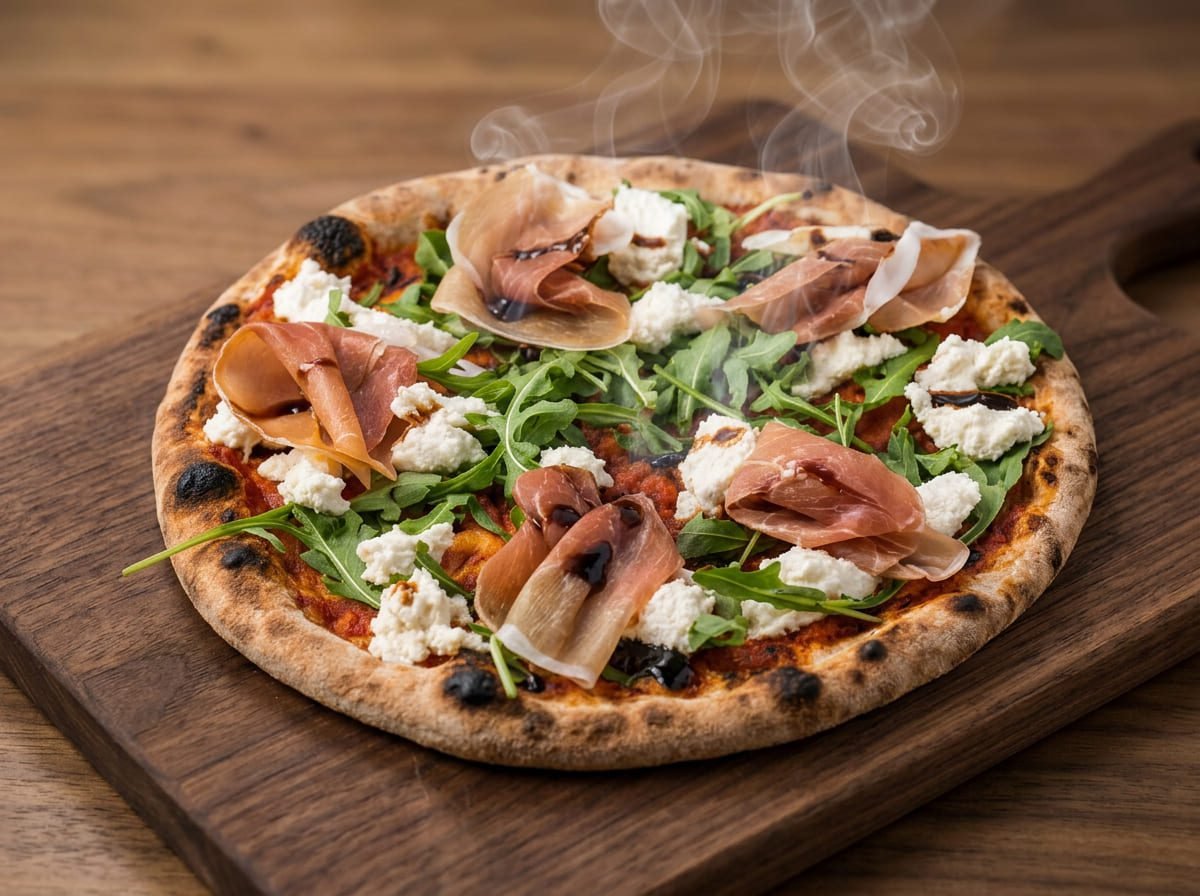 Pizza buratta pizzeria Marrakech